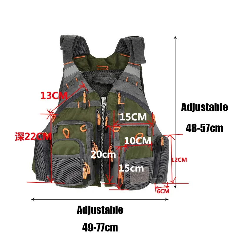 Adjustable Fishing Vest Breath - Outdoor Sport Waterproof Jacket 评论和价格