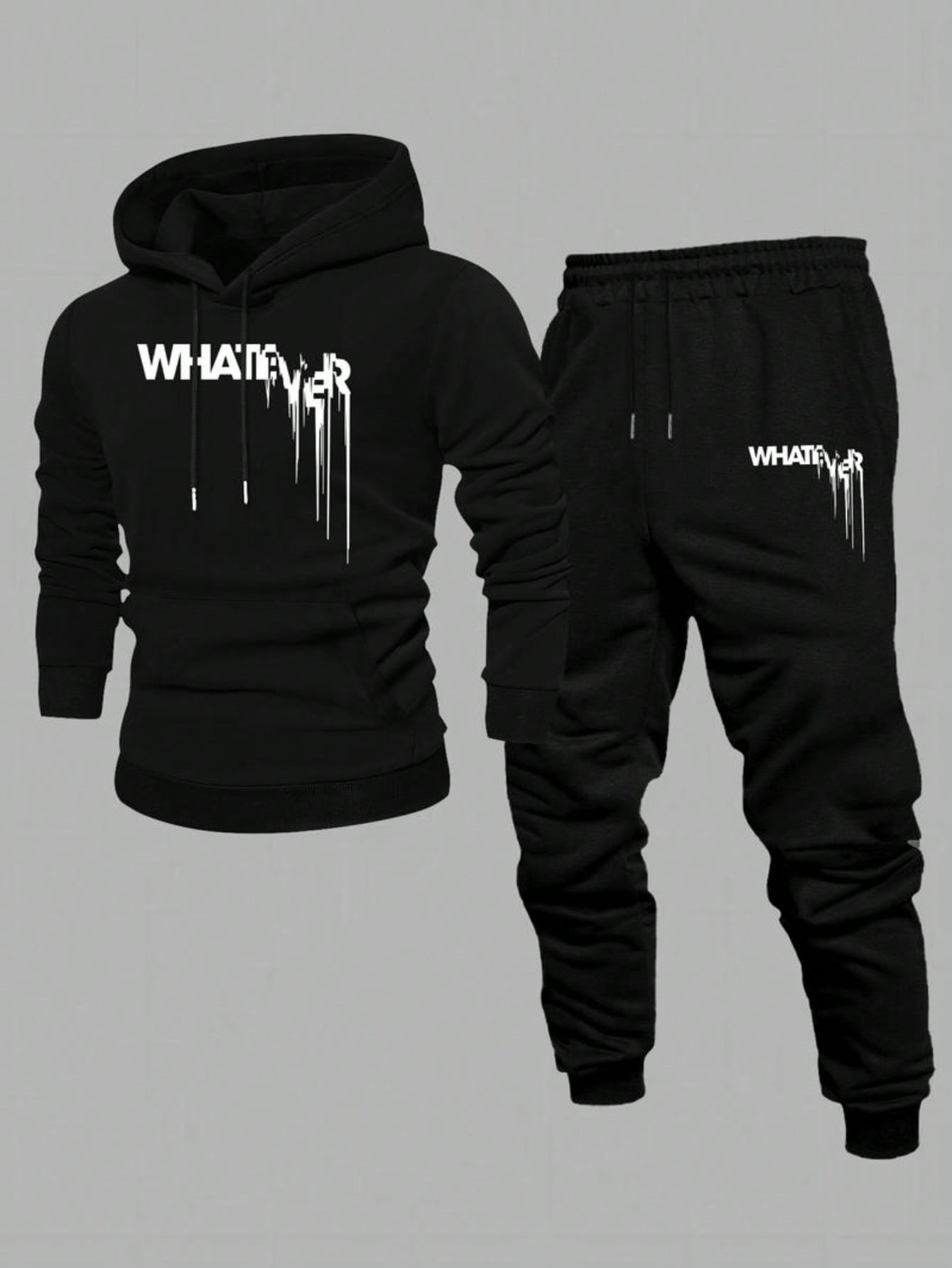Funny Whatever Mens Hoodie 2‑P - Outdoor Sports Outfit 评论和价格