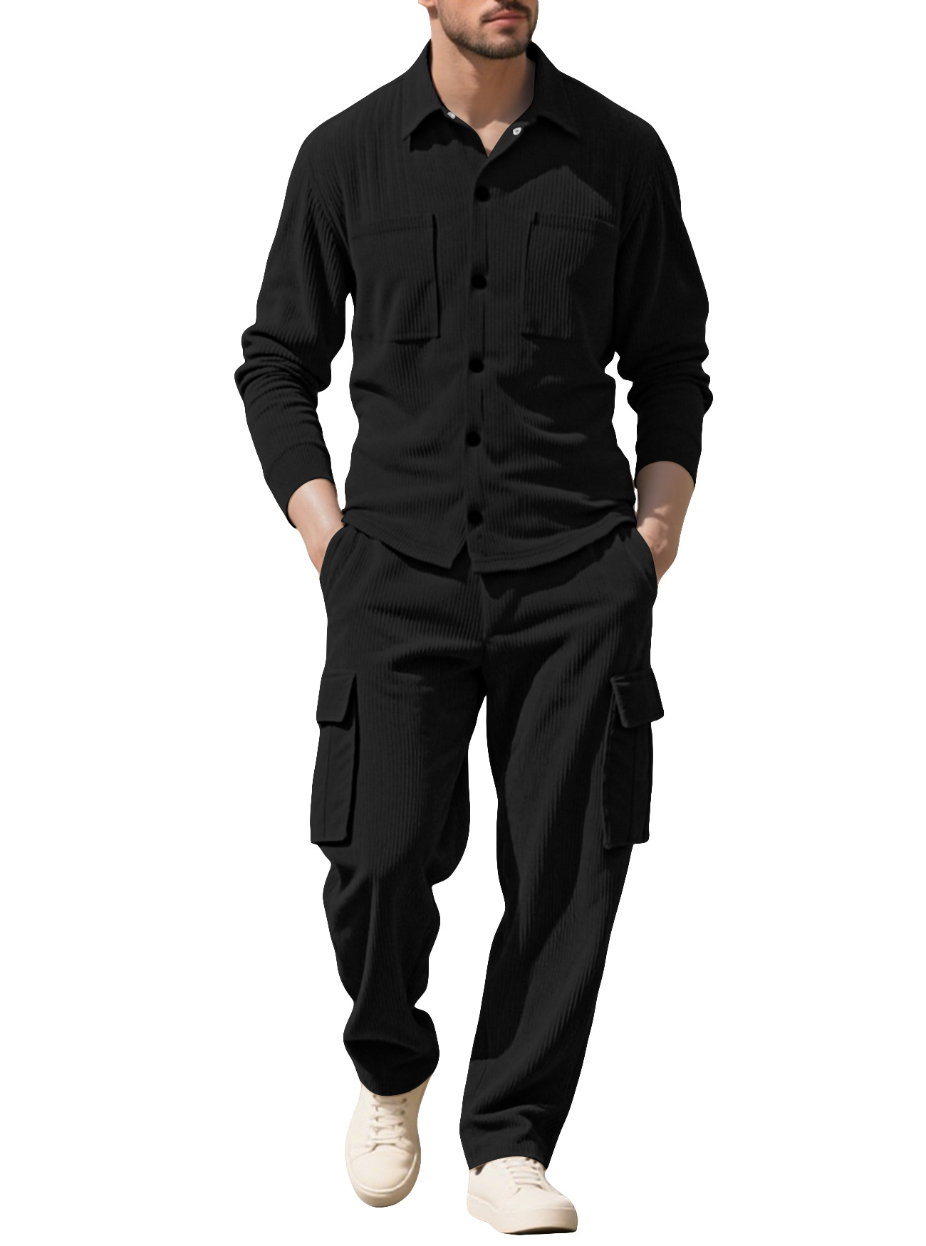 Men's Tracksuit Corduroy Workw - Outdoor Sports Outfit 评论和价格