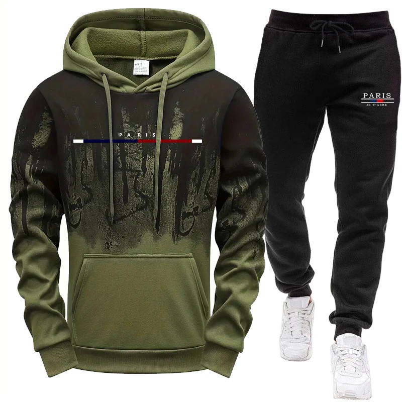 Men's Set/Hoodie/Pants Autumn  - Outdoor Sports Outfit 评论和价格
